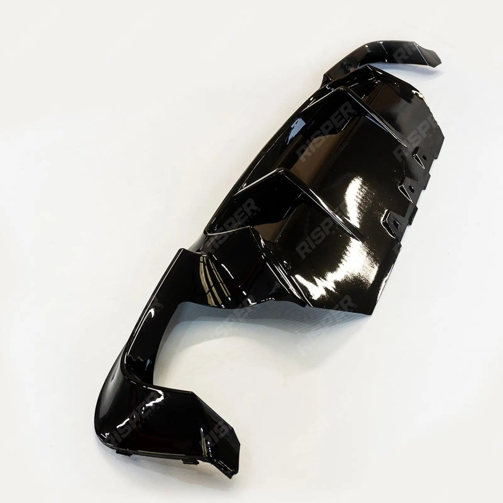 BMW 5 Series M Sport F10 F18 2011 - 2017 V Style Gloss Black Rear Bumper Diffuser