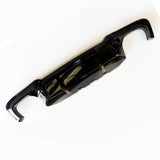 BMW 5 Series M Sport F10 F18 2011 - 2017 V Style Gloss Black Rear Bumper Diffuser