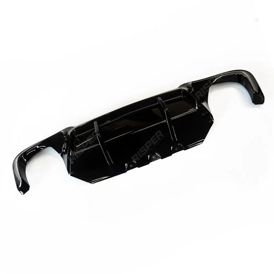 BMW 5 Series M Sport F10 F18 2011 - 2017 V Style Gloss Black Rear Bumper Diffuser