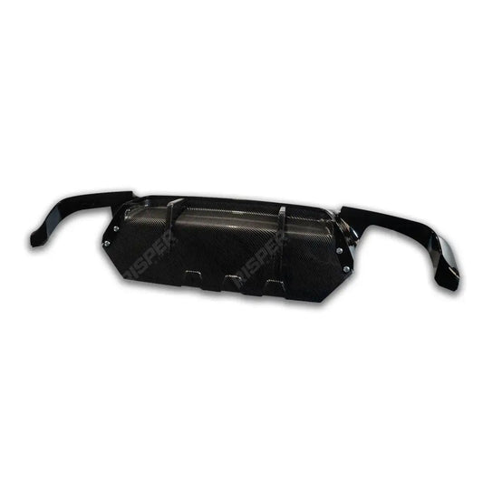 BMW 5 Series M sport F10 F18 2011 - 2017 V Style Rear Bumper Diffuser in Carbon Look