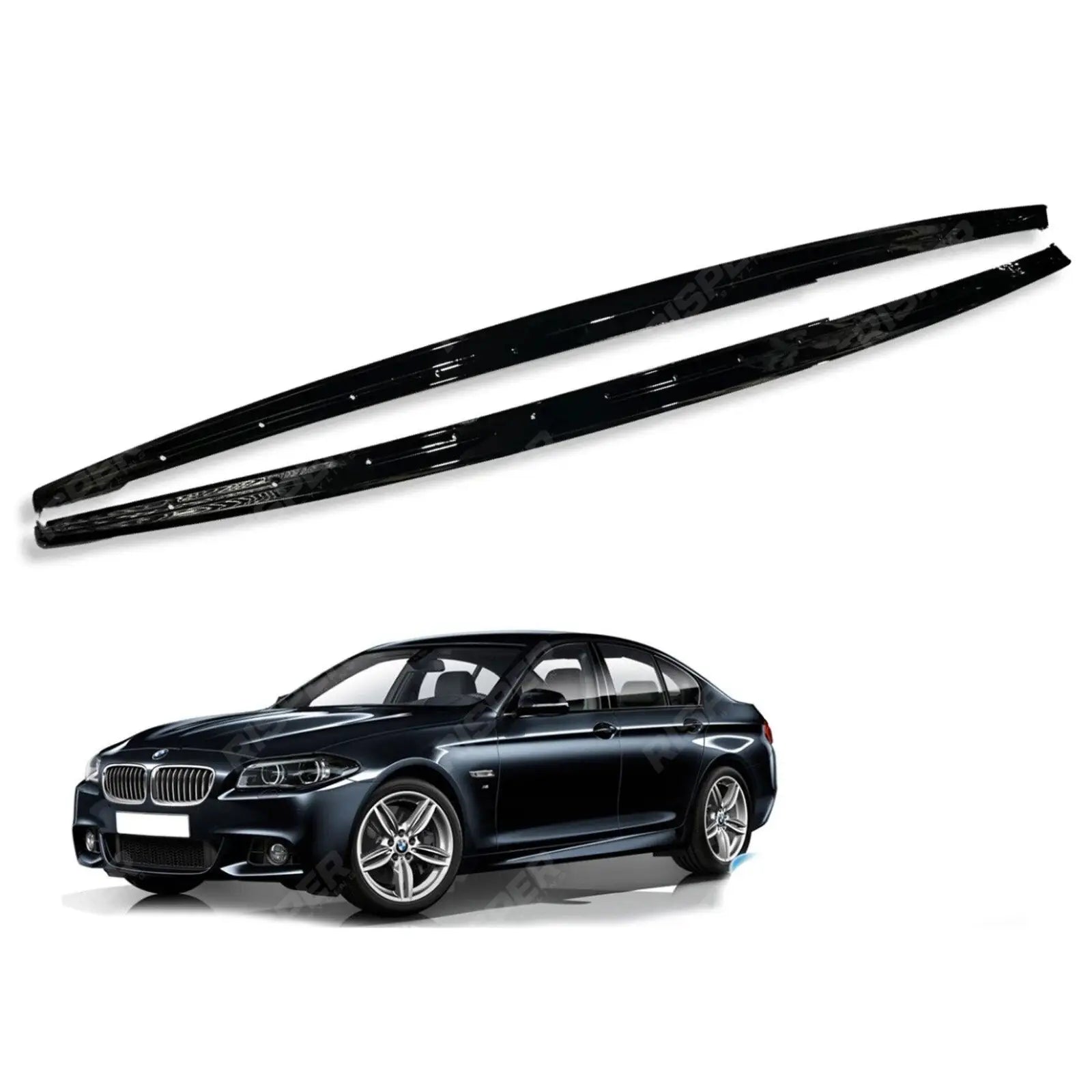 BMW 5 Series M Sport F10 F18 Side Skirt Splitters in Gloss Black