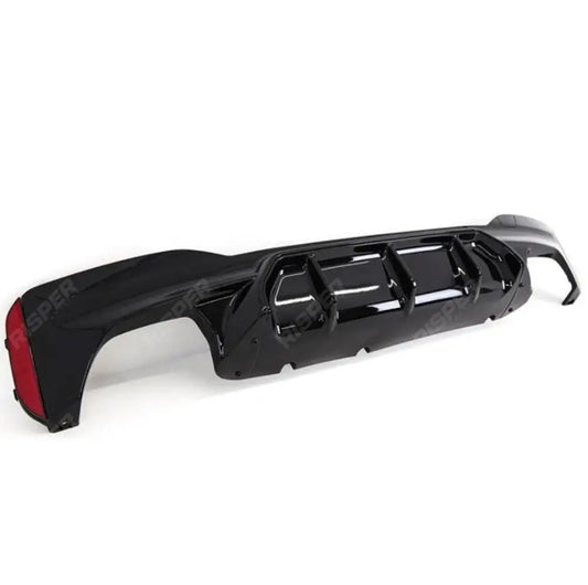 BMW 5 Series M Sport G30 G31 (pre LCI 2017 - 2020) M5 Look Rear Diffuser - Quad Exit Gloss Black