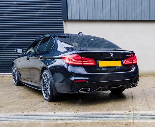BMW 5 Series M Sport G30 G38 Gloss Black Rear Bumper Corner Splitters