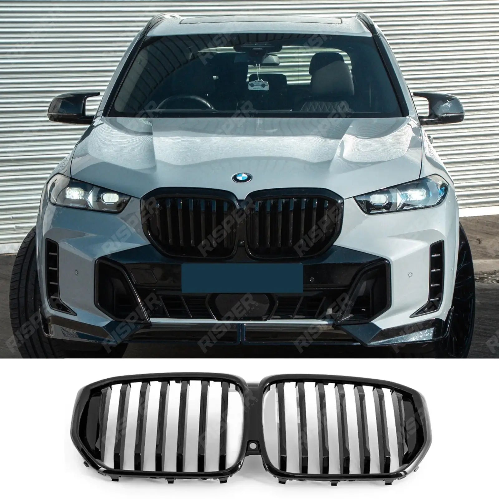BMW G05 LCI 2023+ Single Slat Front Grill In Gloss Black Grilles