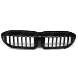 Bmw G20/G21 3 Series LCI Gloss Black Single Slat Front Grille