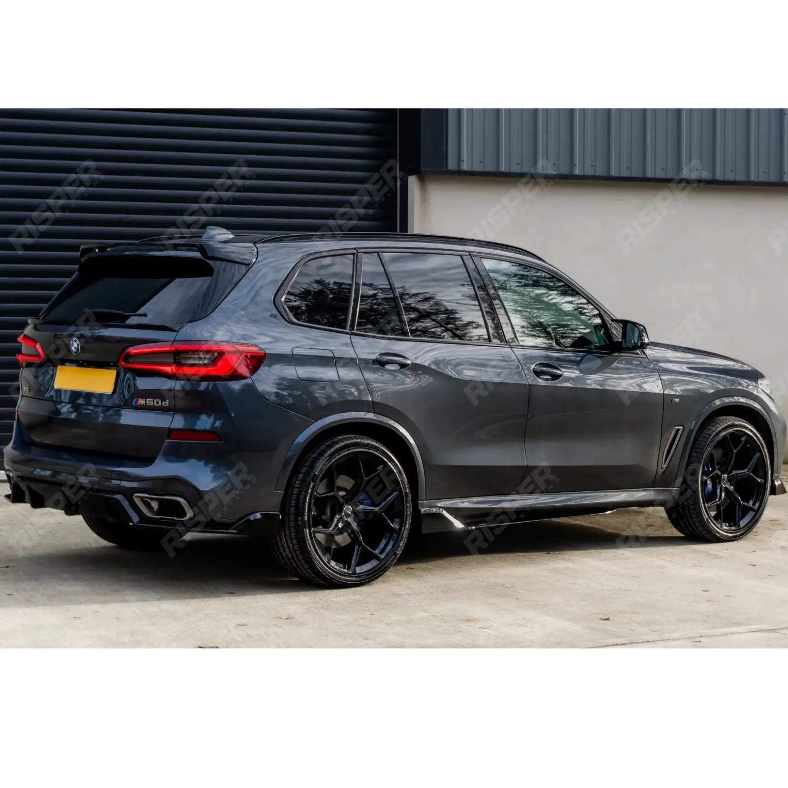 BMW X5 G05 M Sport 2018 - 2022 - Black Knight Rear Diffuser in Gloss Black