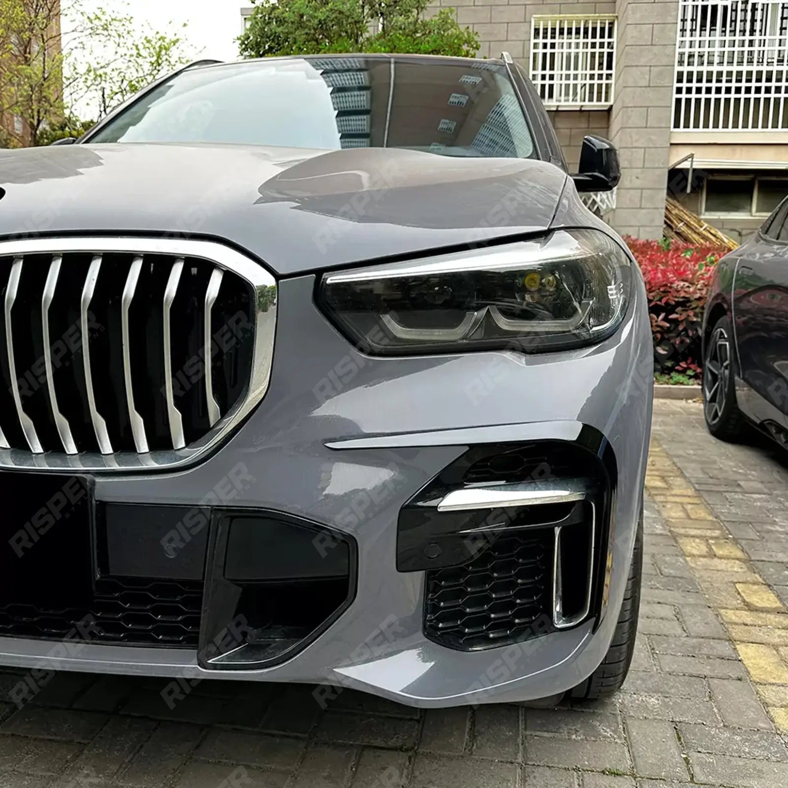 BMW X5 G05 (PRE LCI) M Sport 2019-2022 Front Bumper Canards In Gloss Black Body Trims