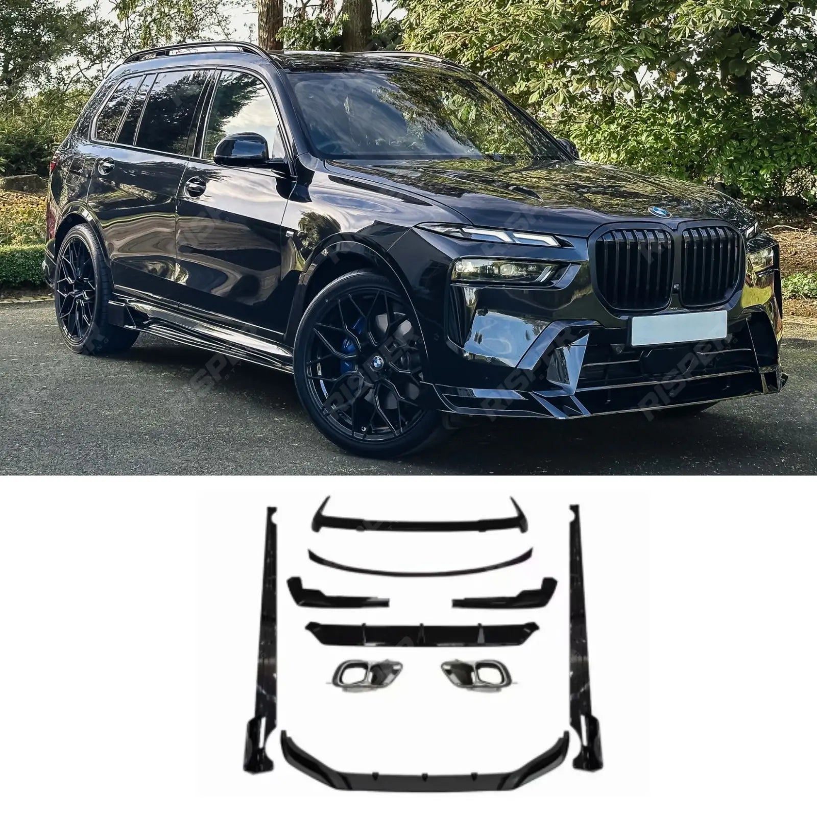 BMW X7 G07 LCI M Sport 2023+ Aero Kit In Gloss Black Aero Kit