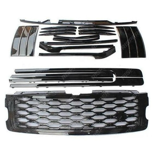 Body Kit Trim Set Grille And Trims In Black For Range Rover Vogue 2018 On - L405 Secondary image