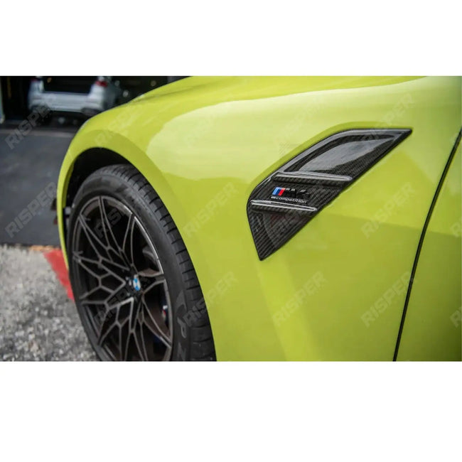 Side Fender Badge Covers Dry Carbon Fiber For BMW M3 M4 G80 G82 Secondary image