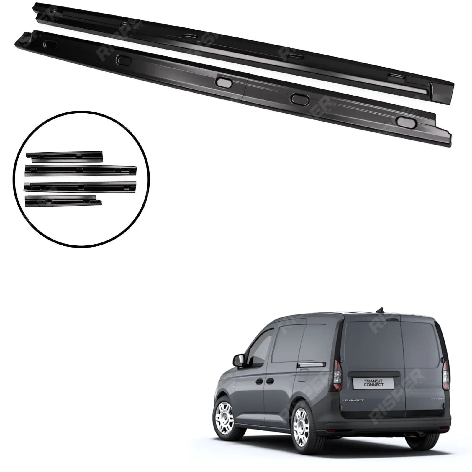 Ford Transit Connect 2024+ SWB - Gloss Black Side Skirt Splitters Side Skirt Splitter