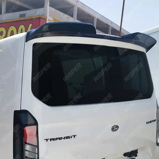 Ford Transit Custom 2023+ Trend & Limited Tailgate Rear Roof Spoiler - Gloss Black Rear Spoilers