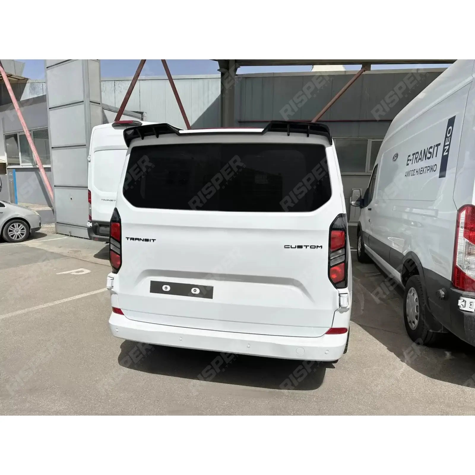 Ford Transit Custom 2023+ Trend & Limited Tailgate Rear Roof Spoiler - Unpainted