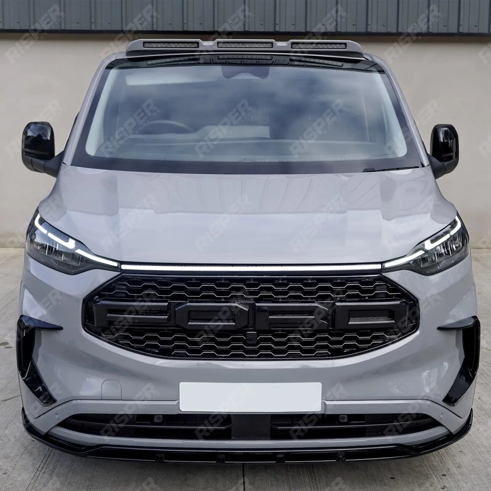 Ford Transit Custom MK2 2024 On Front Aero Canard Loops In Gloss Black