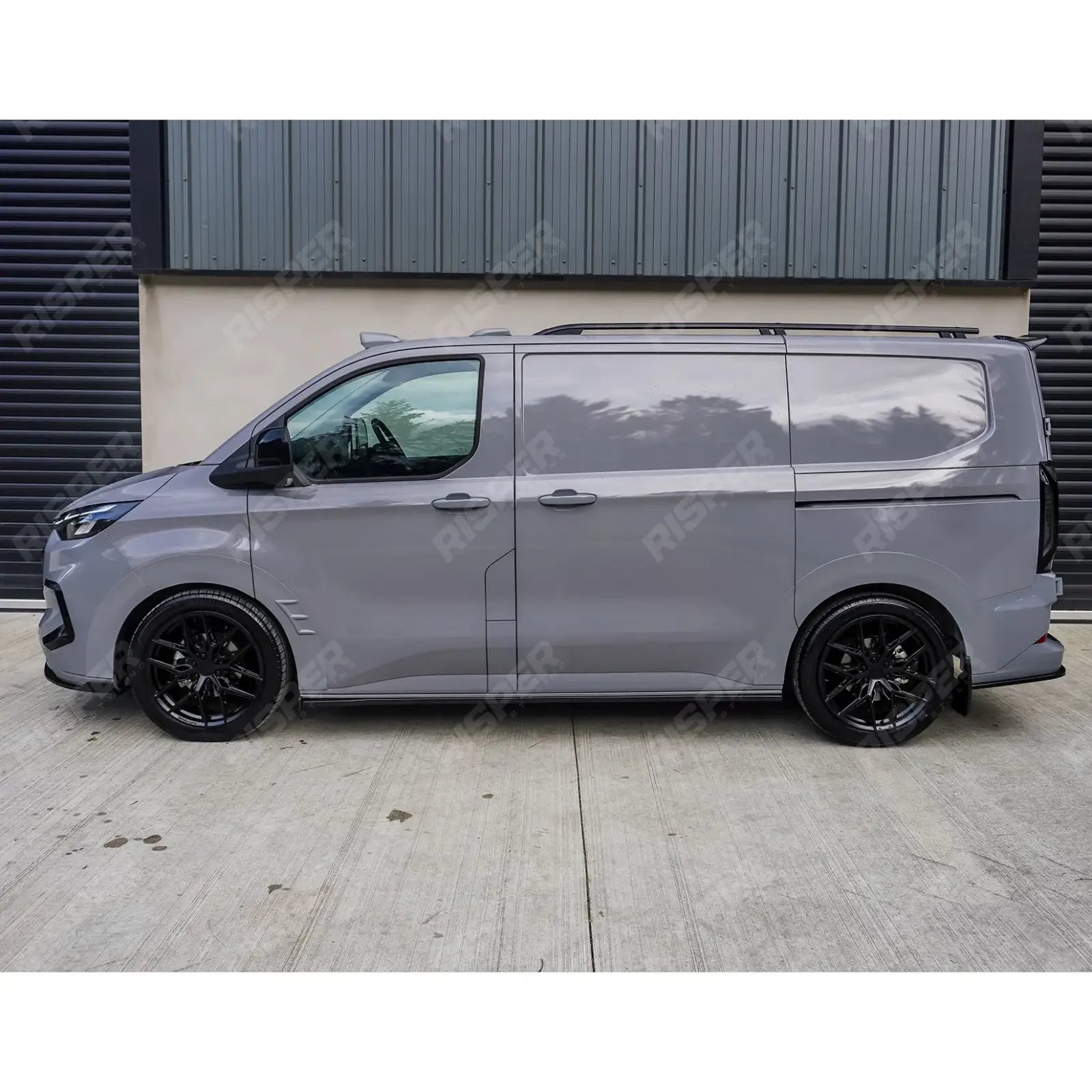 Ford Transit Custom MK2 2024 on LWB Side Skirt Splitters V2 In Gloss Black Side Skirts