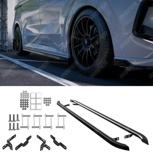 Ford Transit Custom MK2 2024 On Trapezoid Side Bars SWB In Gloss Black