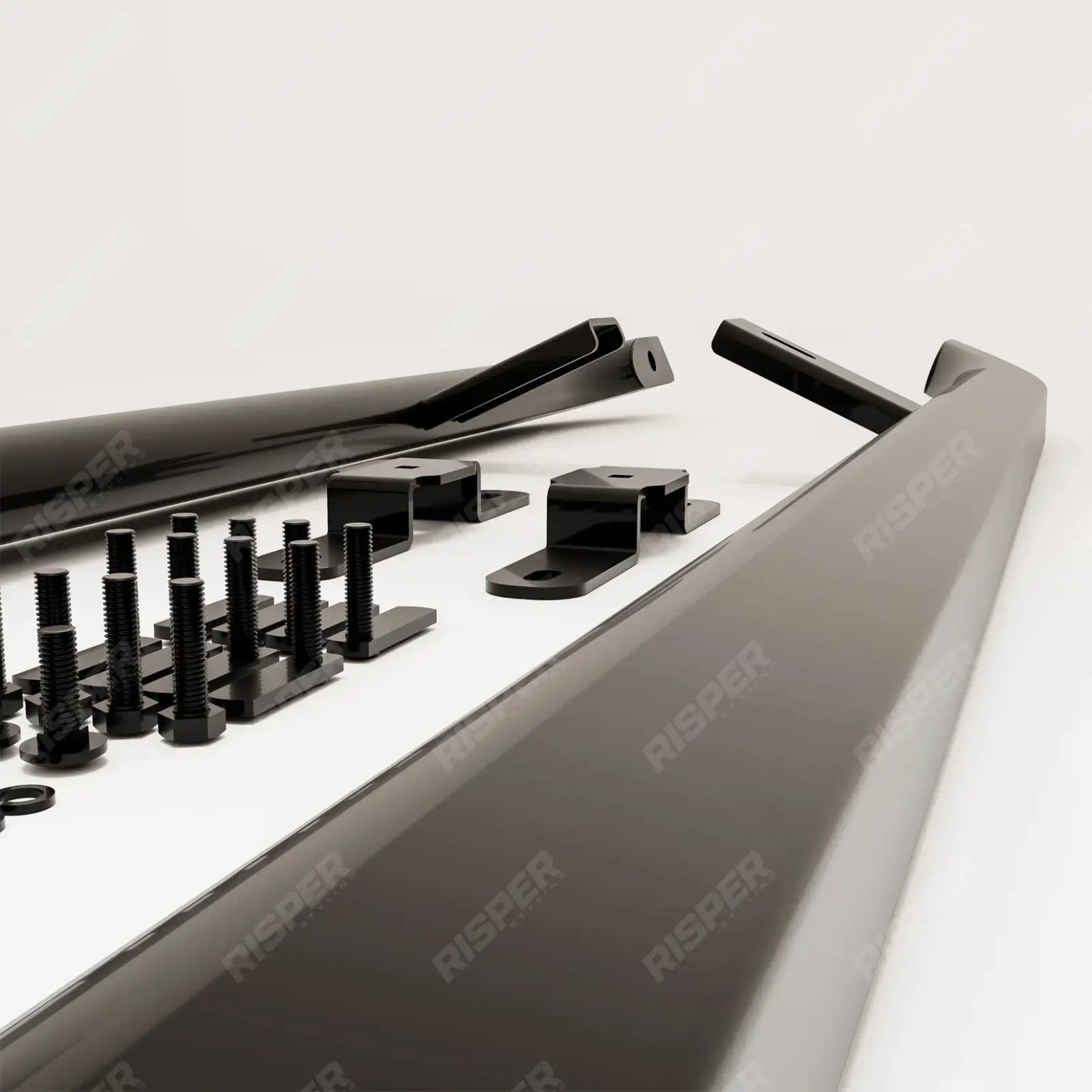 Ford Transit Custom MK2 2024 On Trapezoid Side Bars SWB In Gloss Black