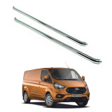 Ford Transit Custom SWB 2012 - 2024 - 2.4 Inch Stainless Steel OE Style Sportline Side Bars