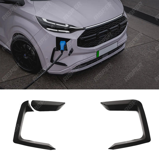 Ford Transit E Custom & PHEV MK2 2024 on Front Aero Canard Loops In Gloss Black
