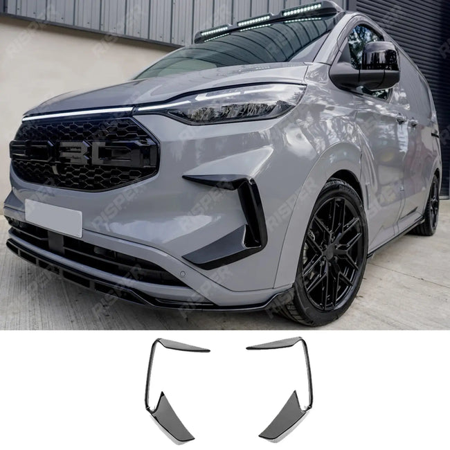Front Aero Canard Loops In Gloss Black For Ford Transit Custom MK2 2024 On Secondary image