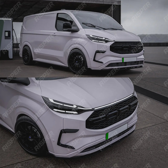 Front Aero Canard Loops In Gloss Black For Ford Transit E Custom & PHEV MK2 2024 on Secondary image