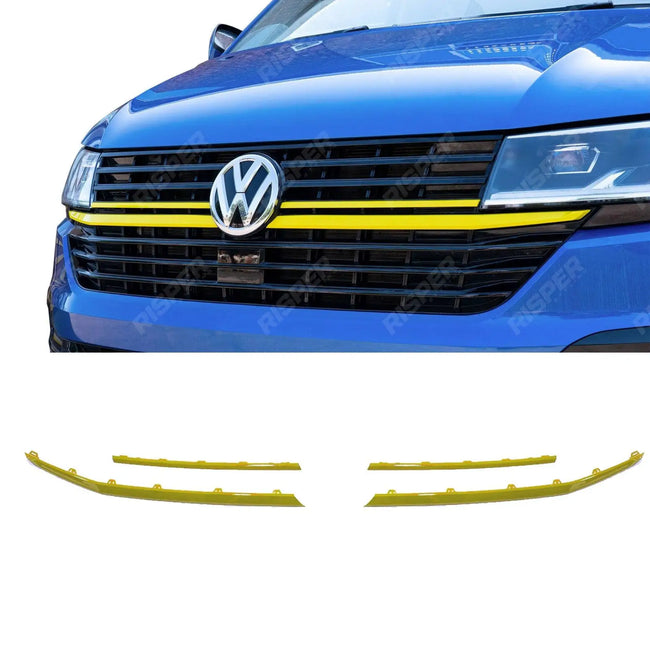 Front Radiator Badged Grille Upper Lower Clip In Trim For VW T6.1 Transporter Secondary image