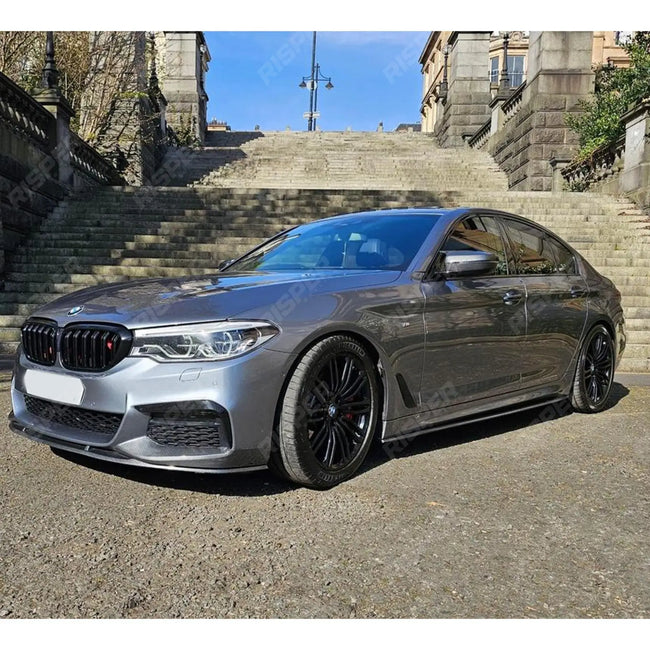 Front Splitter In Carbon Look For BMW 5 Series M Sport G30 G31 2017-2020 (pre-LCI) Secondary image