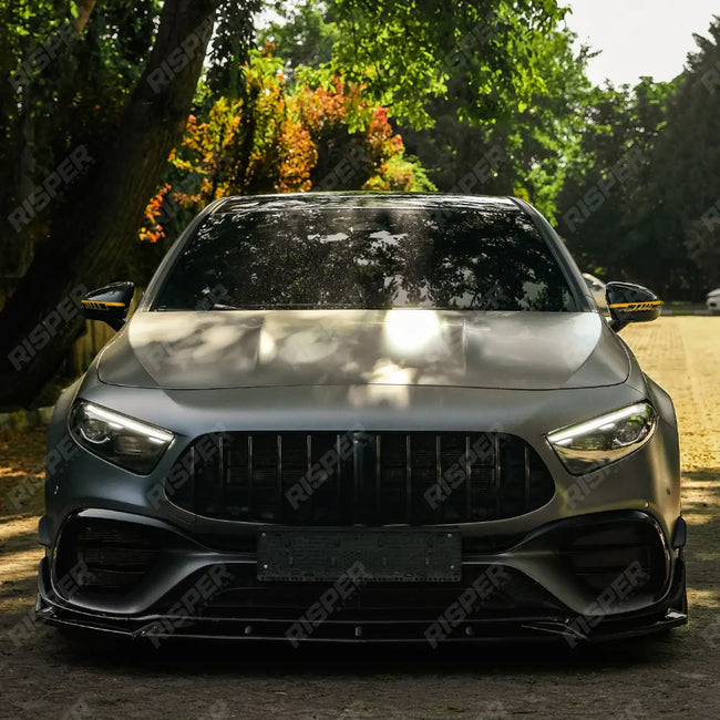 Front Splitter In Gloss Black For Mercedes A45 W177 2019-2023 & Facelift 2023 On Secondary image