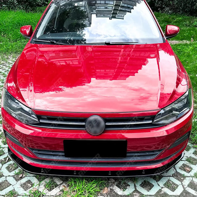 FRONT SPLITTER IN GLOSS BLACK For VOLKSWAGEN POLO MK6 2018+ STANDARD MODELS Secondary image