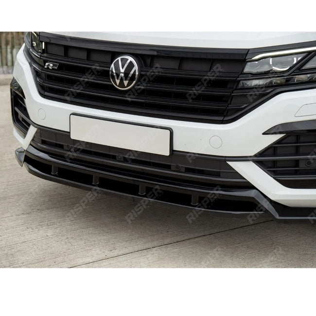 Front Splitter In Gloss Black For Volkswagen Touareg MK3 Pre Facelift R Line 2018-2023 Secondary image