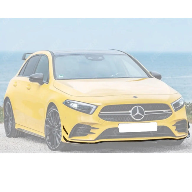 Front Splitter Lip Kit Gloss Black For Mercedes A Class A35 Amg Line W177 2018+ Secondary image