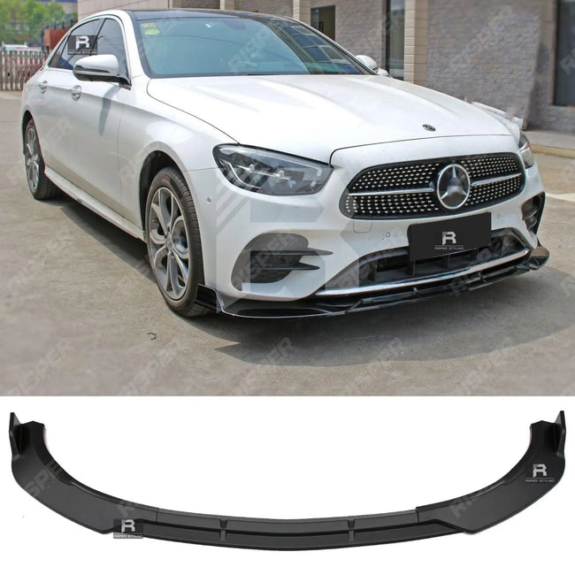 Gloss Black 'Brabus Style' Front Splitter Lip For Mercedes E Class W213 2020+ Secondary image