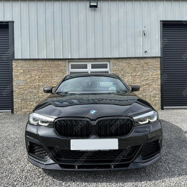 Gloss Black Front Splitter Lip For BMW 5 Series G30 M Sport LCI Facelift 2021+ Secondary image