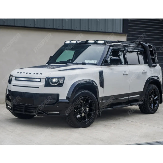 Gloss Black Full Exterior Moulding Set (10pc) For Land Rover Defender L663 110 2020 On Secondary image