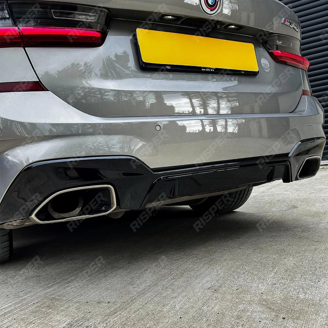 Gloss Black M Performance MP Rear Diffuser For BMW G20 G21 M340i Pre-LCI 2019-2021 Secondary image