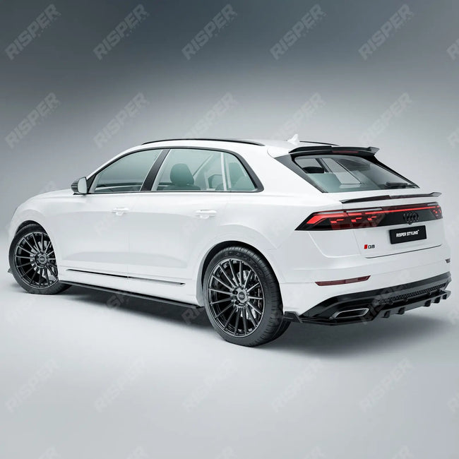 Gloss Black Rear Diffuser & Side Splitters For Audi Q8 S Line 2023+ Secondary image