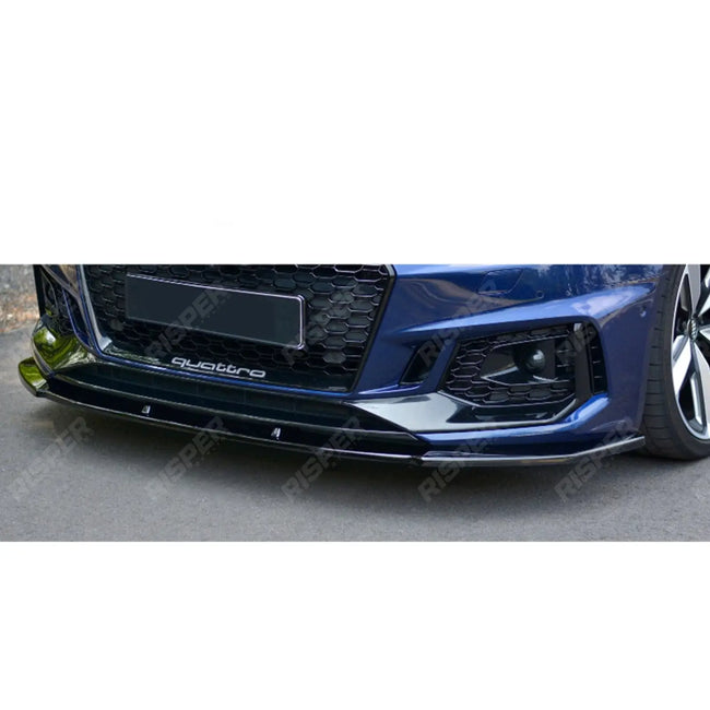 Gloss Black Risper Front Splitter For Audi RS4 B9 2017-2019 Secondary image