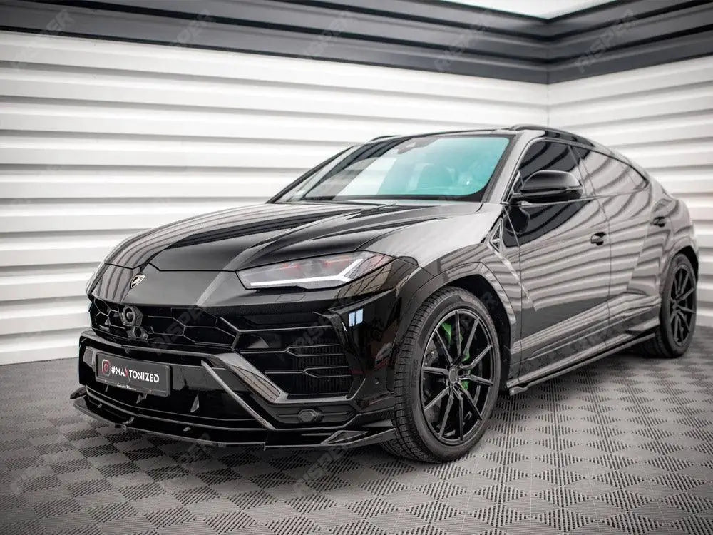 LAMBORGHINI URUS MK1 - MAXTON FRONT SPLITTER V1 - IN GLOSS BLACK