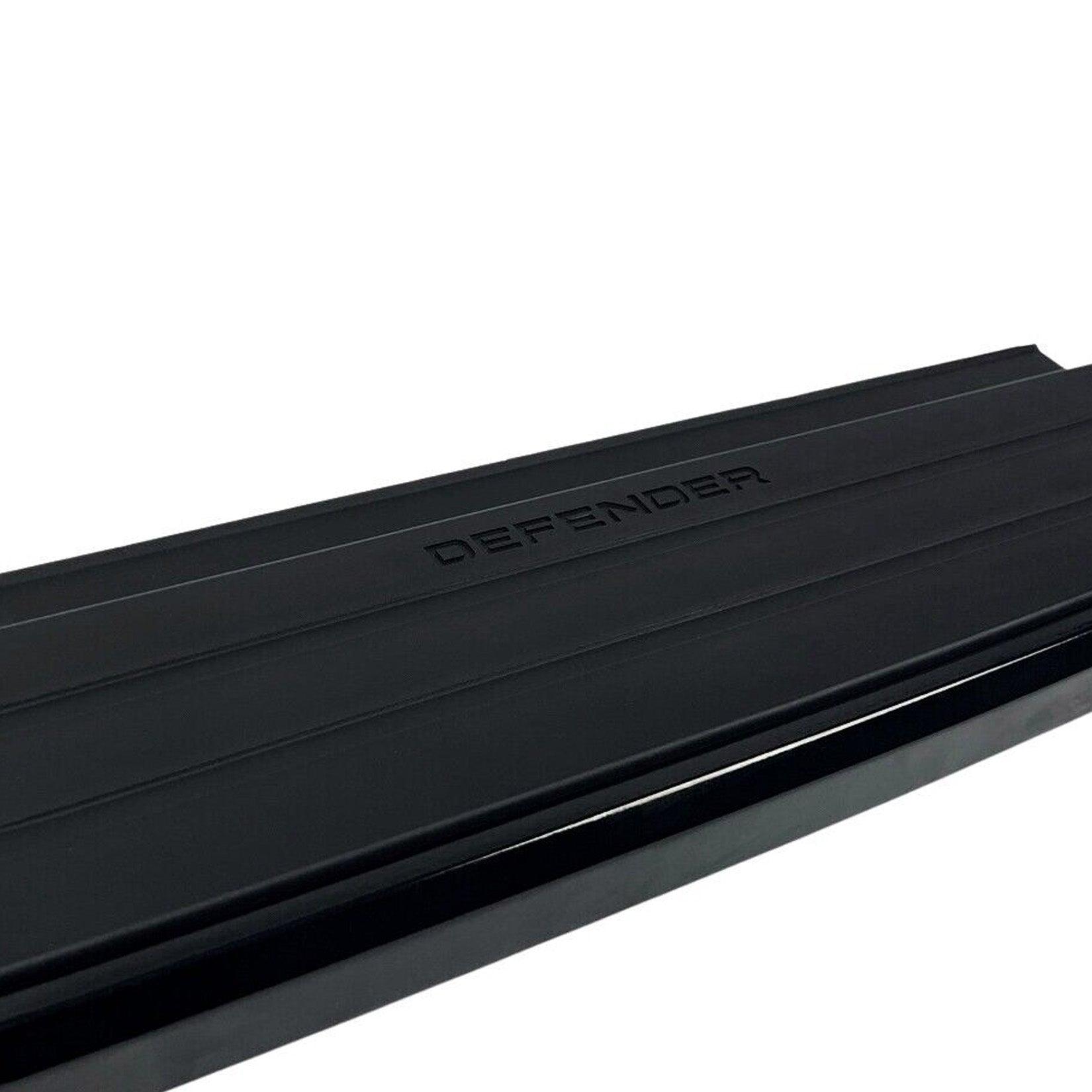 LAND ROVER DEFENDER 90 L663 2020 ON OE STYLE RUNNING BOARDS – PAIR – IN BLACK (WITH LOGO) - RisperStyling