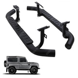 LAND ROVER DEFENDER 90 OEM STYLE RUNNING BOARDS – SIDE STEPS – PAIR – BLACK 2003+