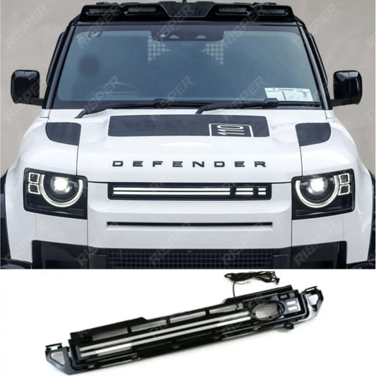 Land Rover Defender L663 2020 On LED Dynamic Front Grill - Gloss Black