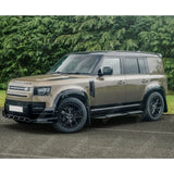 Land Rover Defender L663 2020 On - V2 Front Bumper Splitter With Led’s In Gloss Black Front Splitter