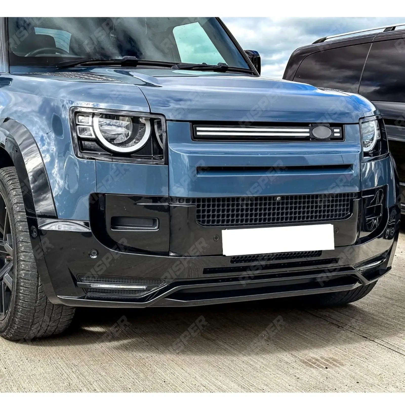 Land Rover Defender L663 90 / 110 / 130 2020 Onward – Front Bumper Splitter in Gloss Black Bumper Splitter