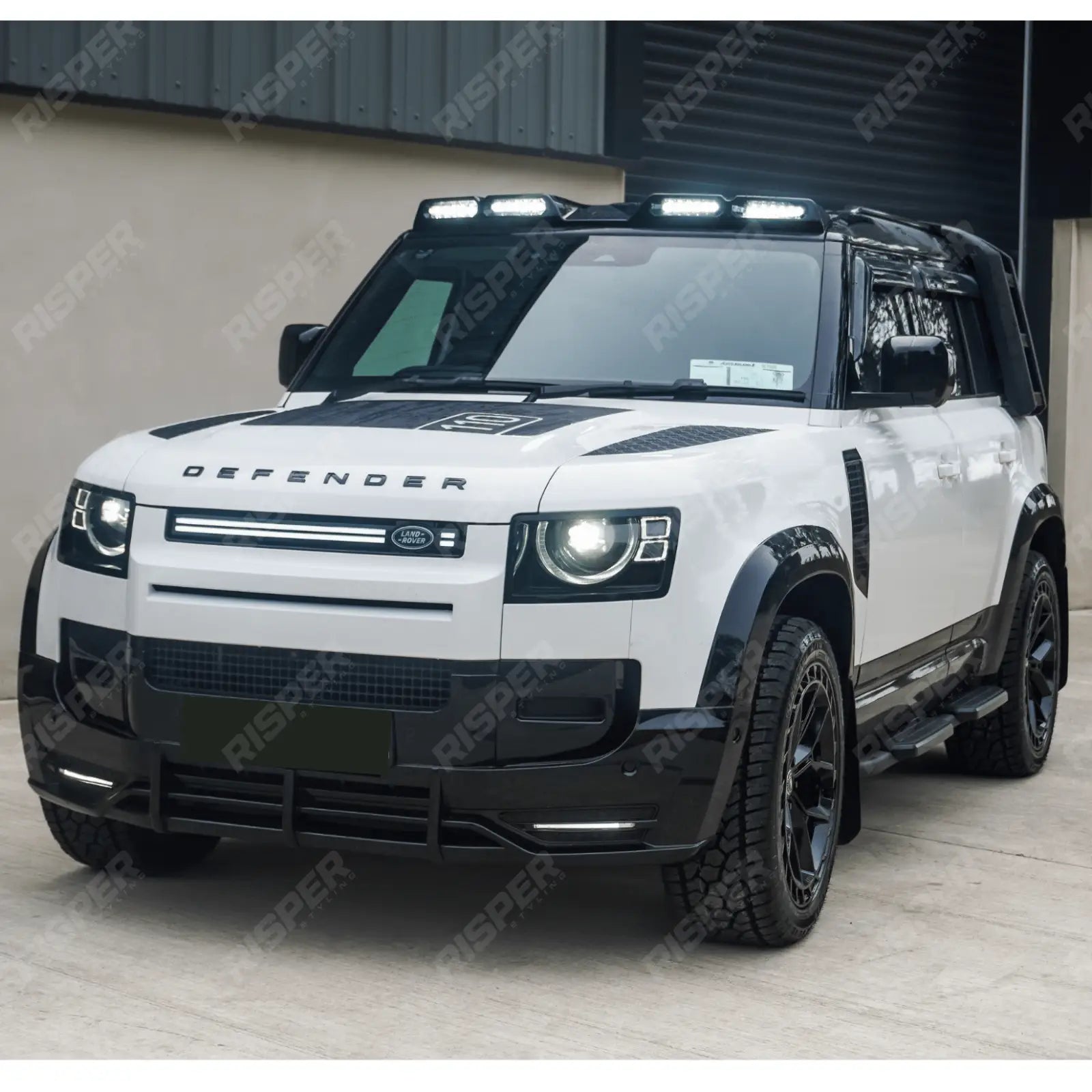 Land Rover Defender L663 90/110/130 2020+ Roof Light Pod V2 In Gloss Black