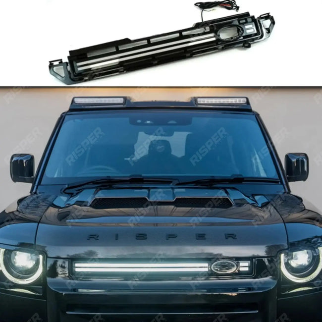 LED Dynamic Front Grill Gloss Black For Land Rover Defender L663 2020 On Secondary image