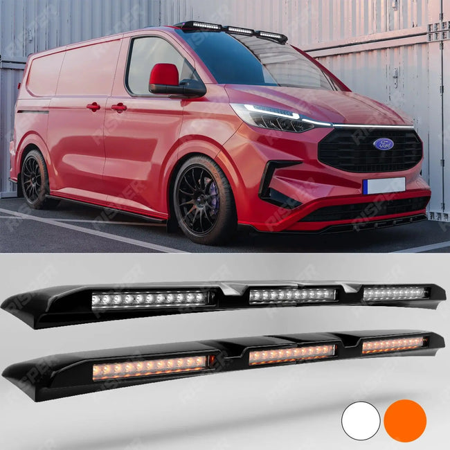Luminex Roof Light Pod With Amber Strobe In Gloss Black For Ford Transit Custom MK2 2024 on Secondary image