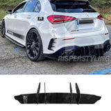 Mercedes A Class Amg 2019+ W177 - Rear Blade Style Diffuser - Gloss Black