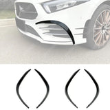 MERCEDES A CLASS AMG LINE 2018-2024 SEDAN / HATCHBACK FRONT CANARDS IN GLOSS BLACK Body Trims