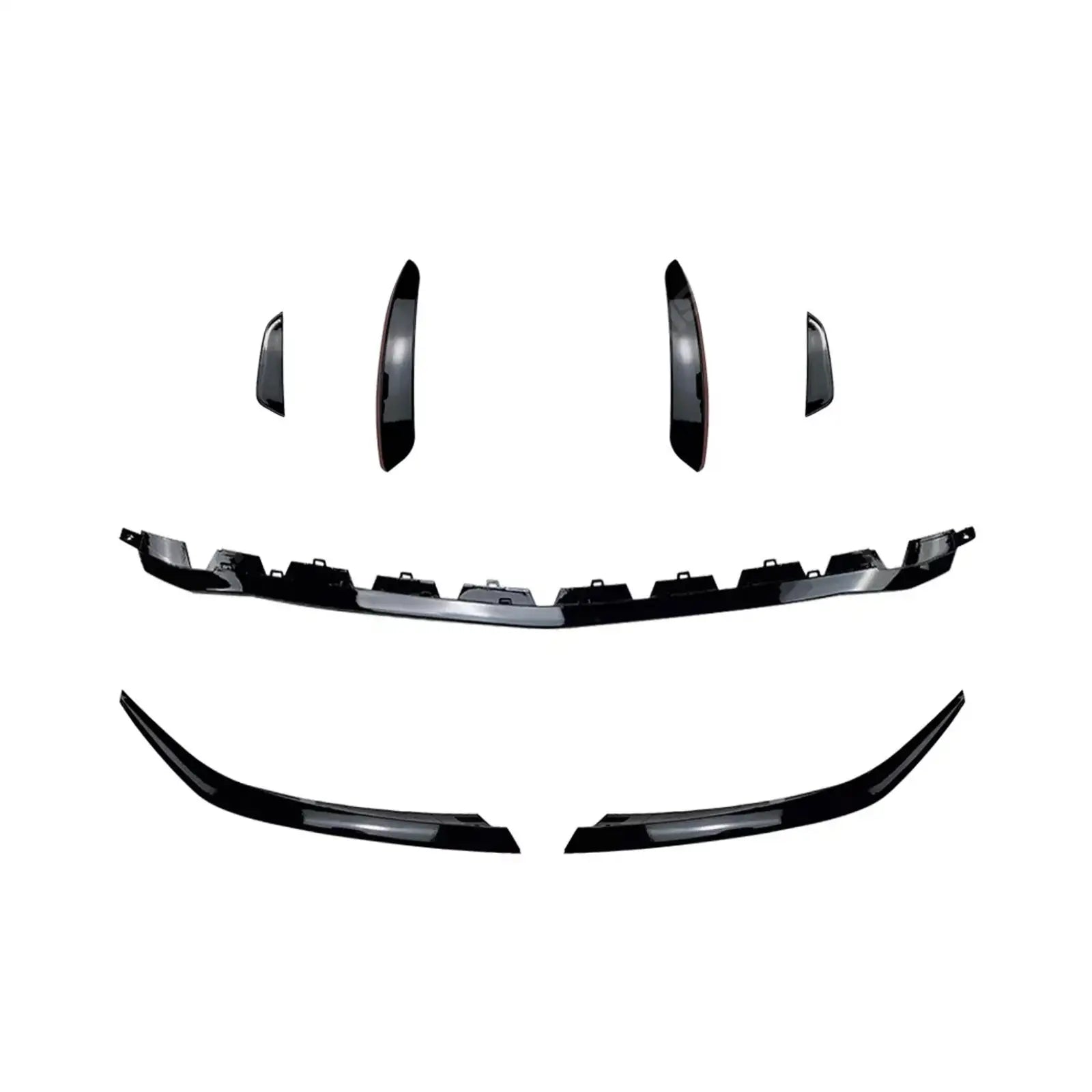 MERCEDES A CLASS AMG LINE W177 FACELIFT 2023+ FRONT SPLITTER WITH CANARDS IN GLOSS BLACK Front Splitter