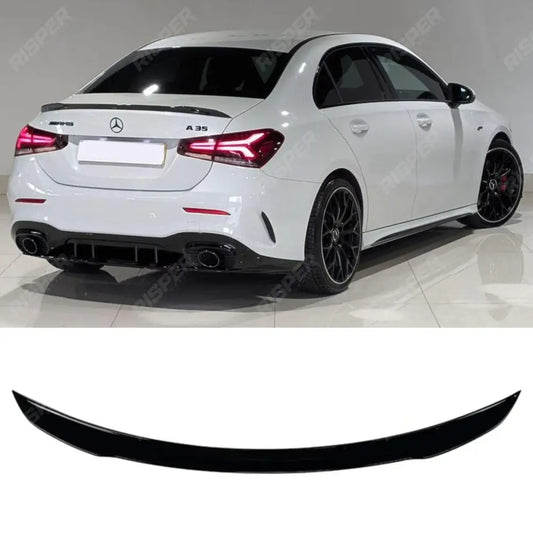 MERCEDES A CLASS SALOON (V177) 2018+ ’A35 A45 AMG STYLE’ REAR BOOT SPOILER IN GLOSS BLACK Spoiler